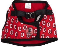 The License House Ohio State Tossed Block O Printed Reflective Step In Sidekick Harness, Scarlet, X-Small: 13 to 15-in chest