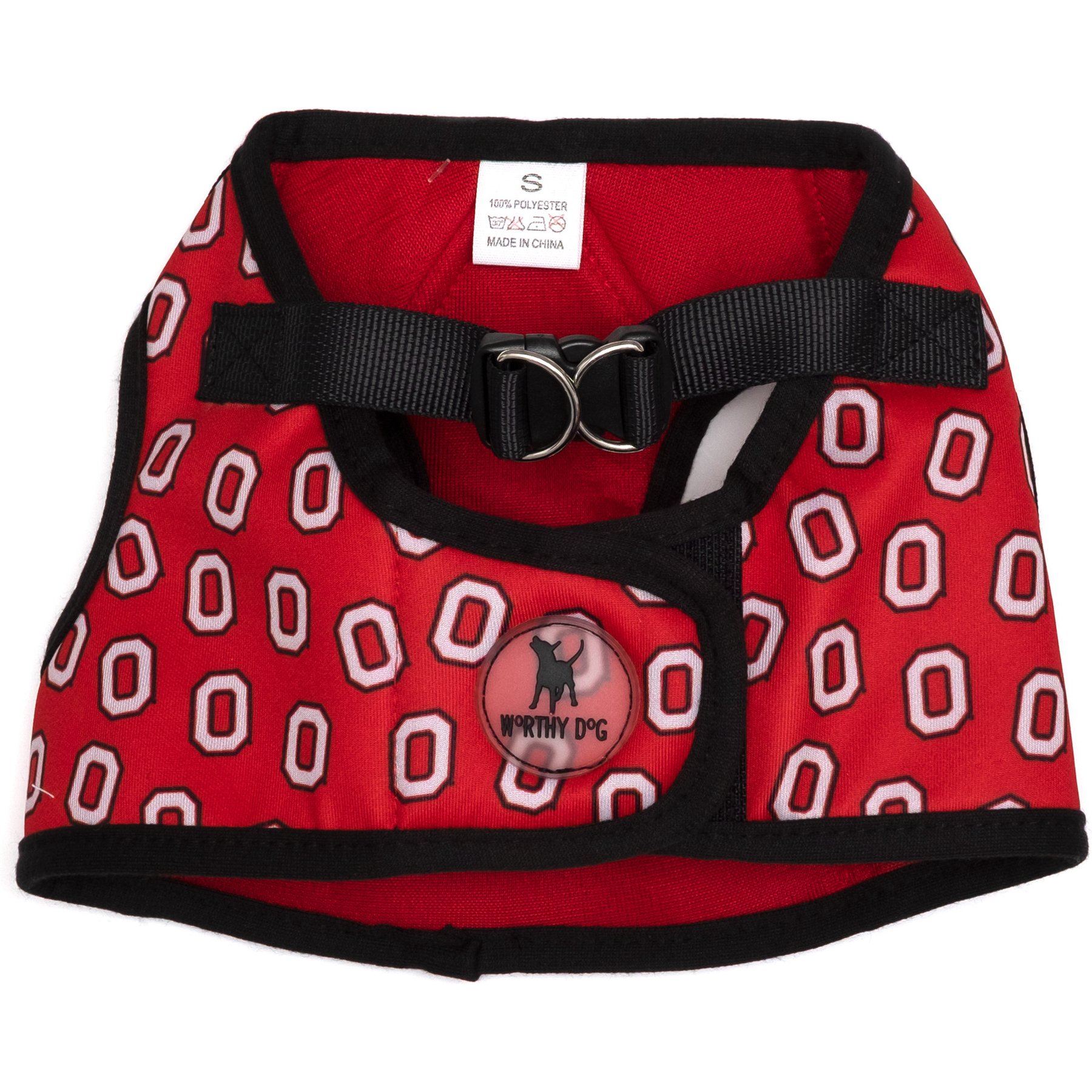 The License House Ohio State Tossed Block O Printed Reflective Step In Sidekick Harness, Scarlet, XX-Large: 27 to 31-in chest