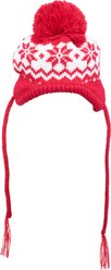The Worthy Dog Fairisle Snowflake Dog Hat, Red, Large