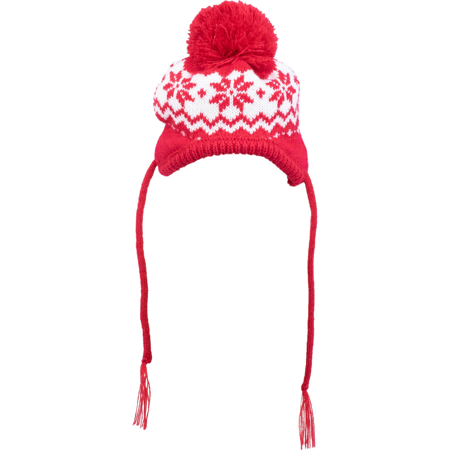 The Worthy Dog Fairisle Snowflake Dog Hat, Red, Medium