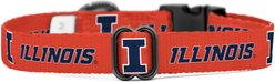 ShopInstaPets Illinois Fighting Illini Adjustable Dog Collar, Orange, Large: 22-in neck, 1-in wide slide 2 of 4