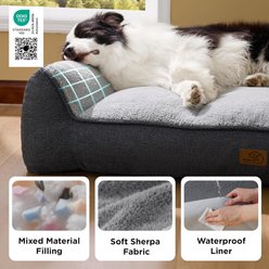 Bedsure SupportMax Orthopedic Waterproof Removable Cover Dog Bed, Green, Large Plus slide 2 of 9