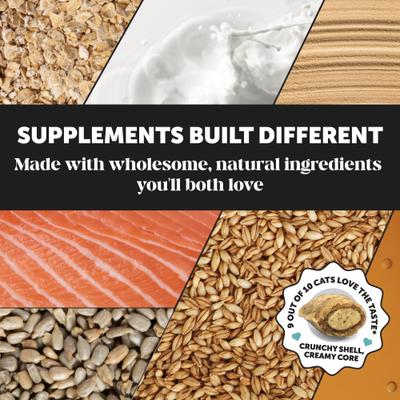 Show full view: Pet Honesty Dual Texture Chicken Flavored Chew Calming Supplement for Cats, 10.5-oz pouch slide 7 of 9