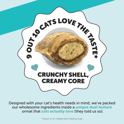 Show full view: Pet Honesty Dual Texture Chicken Flavored Chew Calming Supplement for Cats, 10.5-oz pouch slide 6 of 9