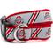 Show in main carousel: The License House Ohio State Stripe Athletic Logo Nylon Dog Collar, Gray, Small: 8 to 14-in neck, 5/8-in wide slide 1 of 1