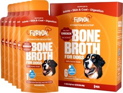 Furvor Chicken Concentrated Bone Broth Digestive Health High-Protein Liquid Dog Food Topper, 3.78-oz box, 18 count