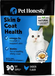 Pet Honesty Skin & Coat Health Itchy Skin & Allergy Relief Chicken Flavored Health Supplement for Cats, 10.5-oz bag