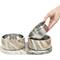 Show in main carousel: THE LICKER STORE Marbre Modern Weighted Double Marble & Stainless Steel Dog & Cat Bowl, Medium: 1.5-cup, Beige/Gray slide 8 of 8