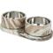 Show in main carousel: THE LICKER STORE Marbre Modern Weighted Double Marble & Stainless Steel Dog & Cat Bowl, Medium: 1.5-cup, Beige/Gray slide 1 of 8