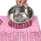 Show in main carousel: THE LICKER STORE Serenity 6.9-in Elevated Dog & Cat Wicker with Two Stainless Steel Bowls, Medium: 2.2-cup, Pink slide 6 of 6