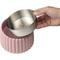 Show in main carousel: THE LICKER STORE Ripple Ridge Slanted Concrete & Stainless Steel Dog & Cat Bowl, Medium: 2-cup, Pink slide 8 of 8
