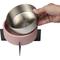 Show in main carousel: THE LICKER STORE Intersecta Concrete & Stainless Steel Dog & Cat Bowl with Metal Stand, Medium: 2-cup, Pink/Black slide 8 of 8