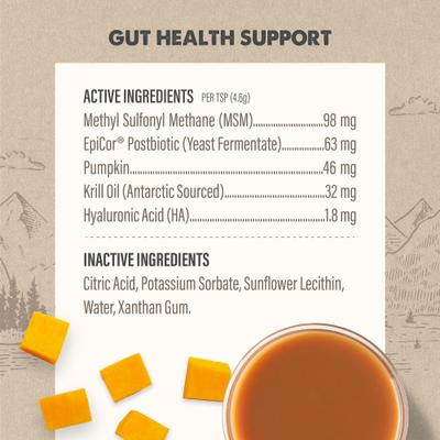 Show full view: Grizzly Gut Health Liquid Health Supplement for Dogs, 32-fl oz bottle slide 4 of 11