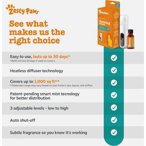 Zesty Paws 30 Day Starter Kit Calming Diffuser for Cats, 1-fl oz bottle