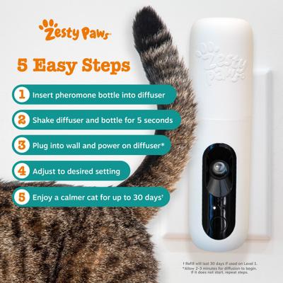 Show full view: Zesty Paws 30 Day Starter Kit Calming Diffuser for Cats, 1-fl oz bottle slide 5 of 9