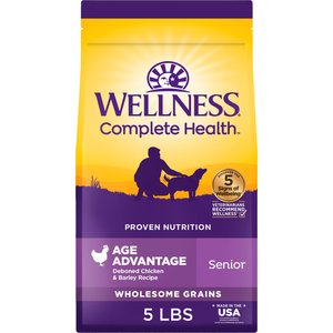 Wellness Complete Health Senior Deboned Chicken & Barley Recipe Dry Dog Food, 5-lb bag