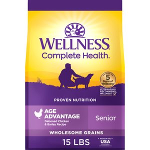 Wellness Complete Health Senior Deboned Chicken & Barley Recipe Dry Dog Food, 15-lb bag