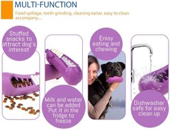 Petopia Food Shortage Freezing Eggplant Tough Dog Chew Toy, Purple/White, Medium slide 2 of 9