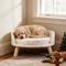 Show in main carousel: Wisfor Elevated Waterproof Nordic Stool Cat Bed, White, Large slide 4 of 11