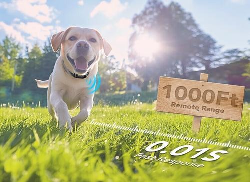 Show full view: PATPET P682 Lightweight 1000-ft Remote Dog Training Collar, Black, Small slide 7 of 10