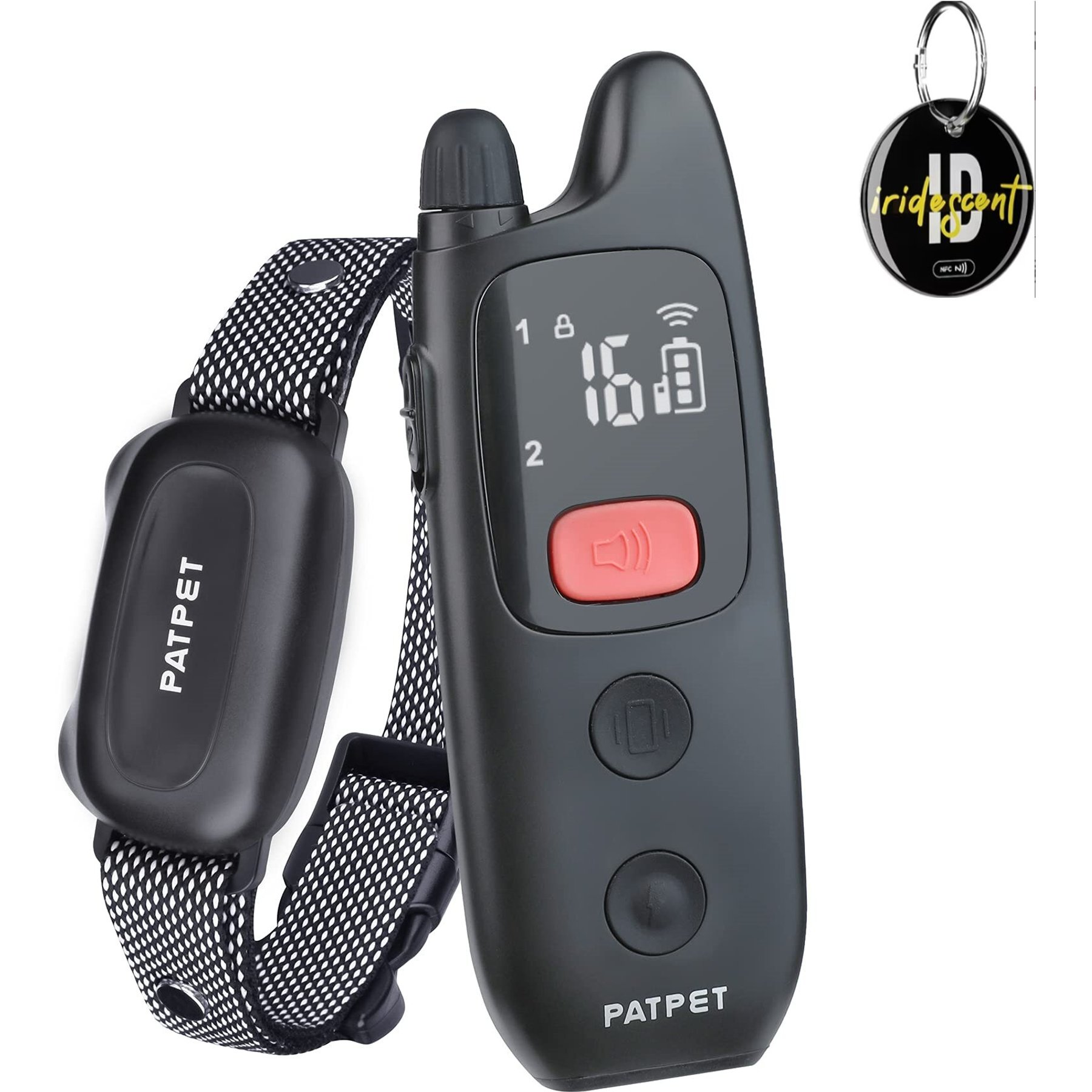 PATPET P682 Lightweight 1000-ft Remote Dog Training Collar, Black, Small