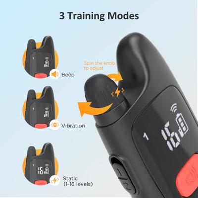 Show full view: PATPET P682 Lightweight 1000-ft Remote Dog Training Collar, Black, Small slide 2 of 10
