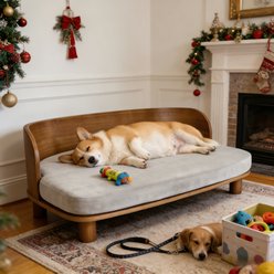 Wisfor Elevated Cat Bed, Vintage Wood, Large slide 2 of 9