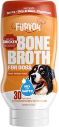 Furvor Chicken Concentrated Bone Broth Digestive Health High-Protein Liquid Dog Food Topper, 16-oz bottle