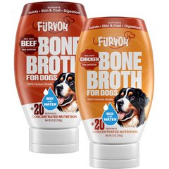 Furvor Combo Beef Chicken Concentrated Digestive Health High-Protein Liquid Dog Food Topper, 12-oz bottle, 2 count
