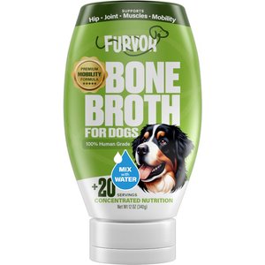 Furvor Advanced Mobility Beef Concentrated Digestive Health High-Protein Liquid Dog Food Topper, 12-oz bottle