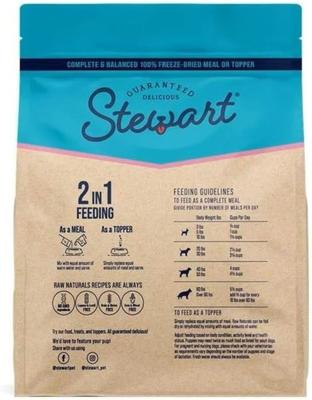 Show full view: Stewart Raw Naturals Chicken & Salmon Flavor Limited-Ingredient Freeze-Dried Dog Food, 8-oz pouch slide 8 of 9