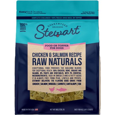 Stewart Stewart Raw Naturals Chicken & Salmon Flavor Limited-Ingredient Freeze-Dried Dog Food, 8-oz pouch