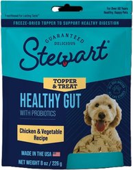 Stewart Healthy Gut Chicken & Vegetables Recipe Grain-Free Freeze-Dried Dog Treats, 8-oz pouch