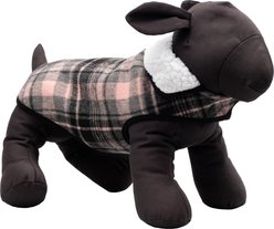 The Worthy Dog Alpine Jacket Dog Coat, Light Pink/Gray/Black Plaid, 26-in slide 2 of 3