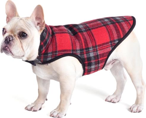 Show full view: The Worthy Dog Alpine Jacket Dog Coat, Red/Black, 22-in slide 2 of 3
