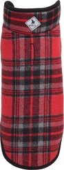 The Worthy Dog Alpine Jacket Dog Coat, Red/Black, 22-in