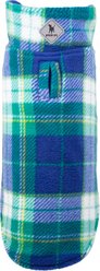 The Worthy Dog Fargo Fleece Dog Jacket, Royal/Green, 16-in