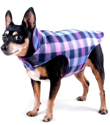 Show full view: The Worthy Dog Fargo Fleece Dog Jacket, Purple, 24-in slide 2 of 2