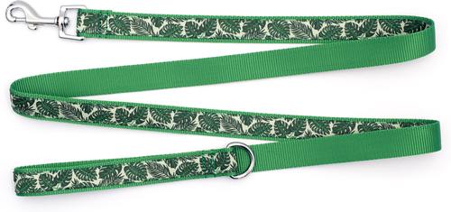 Show full view: The Worthy Dog Tropical Leaves Dog Lead, Green, Large: 5-ft long, 1-in wide slide 2 of 4