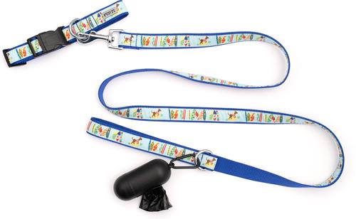 Show full view: The Worthy Dog Surf’s Up Dog Lead, Blue, Small: 5-ft long, 5/8-in wide slide 4 of 4