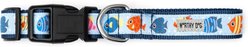 The Worthy Dog Fishy Dog Collar, Blue, X-Small: 5 to 11-in neck, 1/2-in wide slide 2 of 3