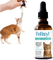 Felisyl PLUS L-Lysine Feline Immunity Liquid Concentrate Chicken Flavor Supplement for Cats, 2-fl oz bottle