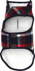 The Worthy Dog Alpine Jacket Dog Coat, Navy/Red/Olive Plaid, 24-in slide 2 of 3