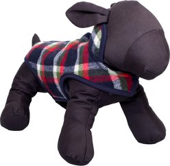 The Worthy Dog Alpine Jacket Dog Coat, Navy/Red/Olive Plaid, 8-in slide 2 of 3
