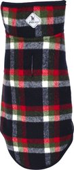 The Worthy Dog Alpine Jacket Dog Coat, Navy/Red/Olive Plaid, 28-in
