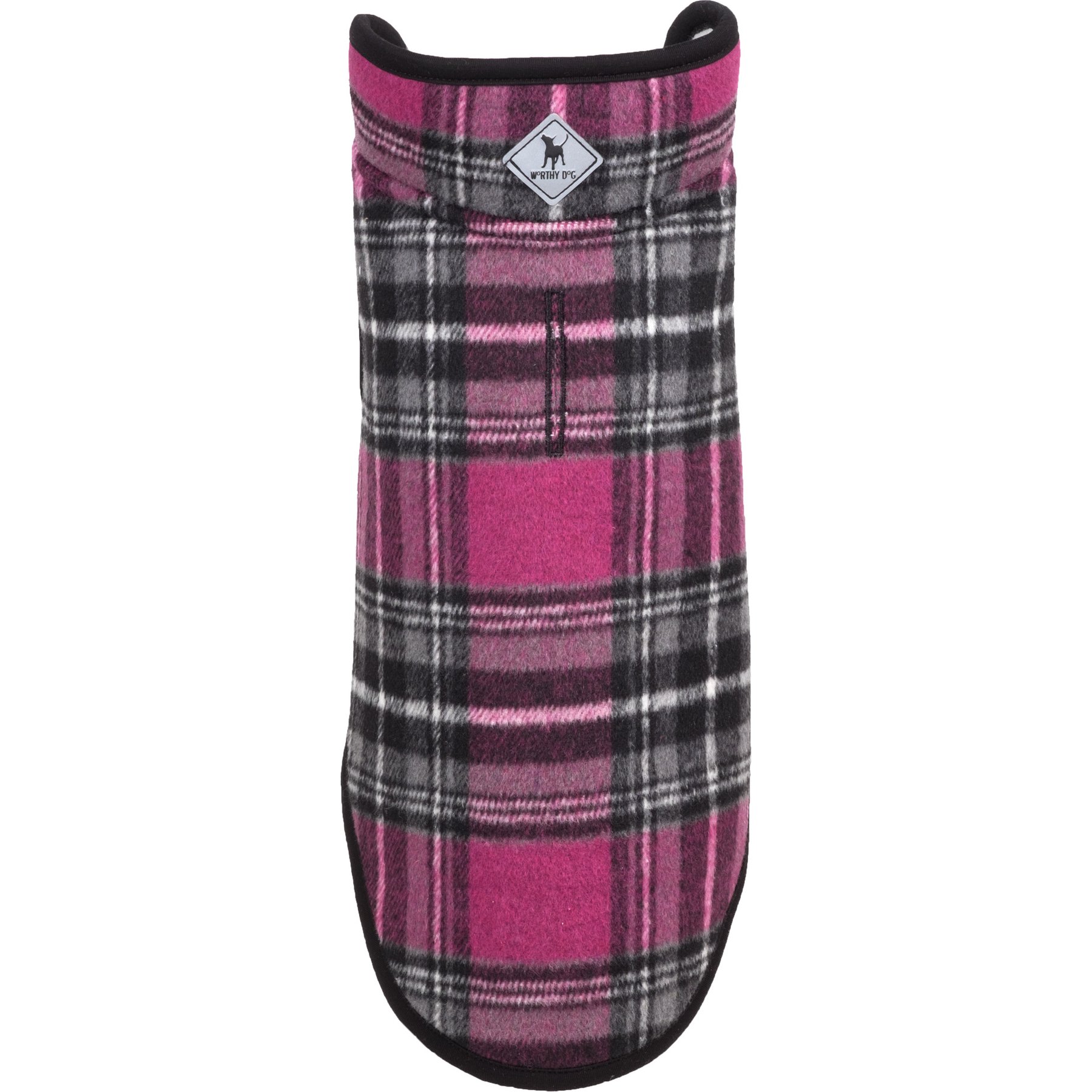 The Worthy Dog Alpine Jacket Dog Coat, Pink/Black, 26-in