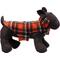 Show in main carousel: The Worthy Dog Fargo Fleece Dog Jacket, Orange/Navy Plaid, 28-in slide 2 of 3
