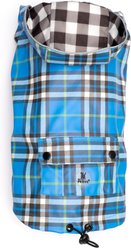 The Worthy Dog London Dog Raincoat, Blue, Medium