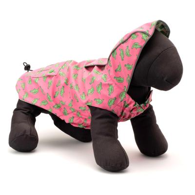 Show full view: The Worthy Dog London Dog Raincoat, Pink/Alligator, Large slide 3 of 3