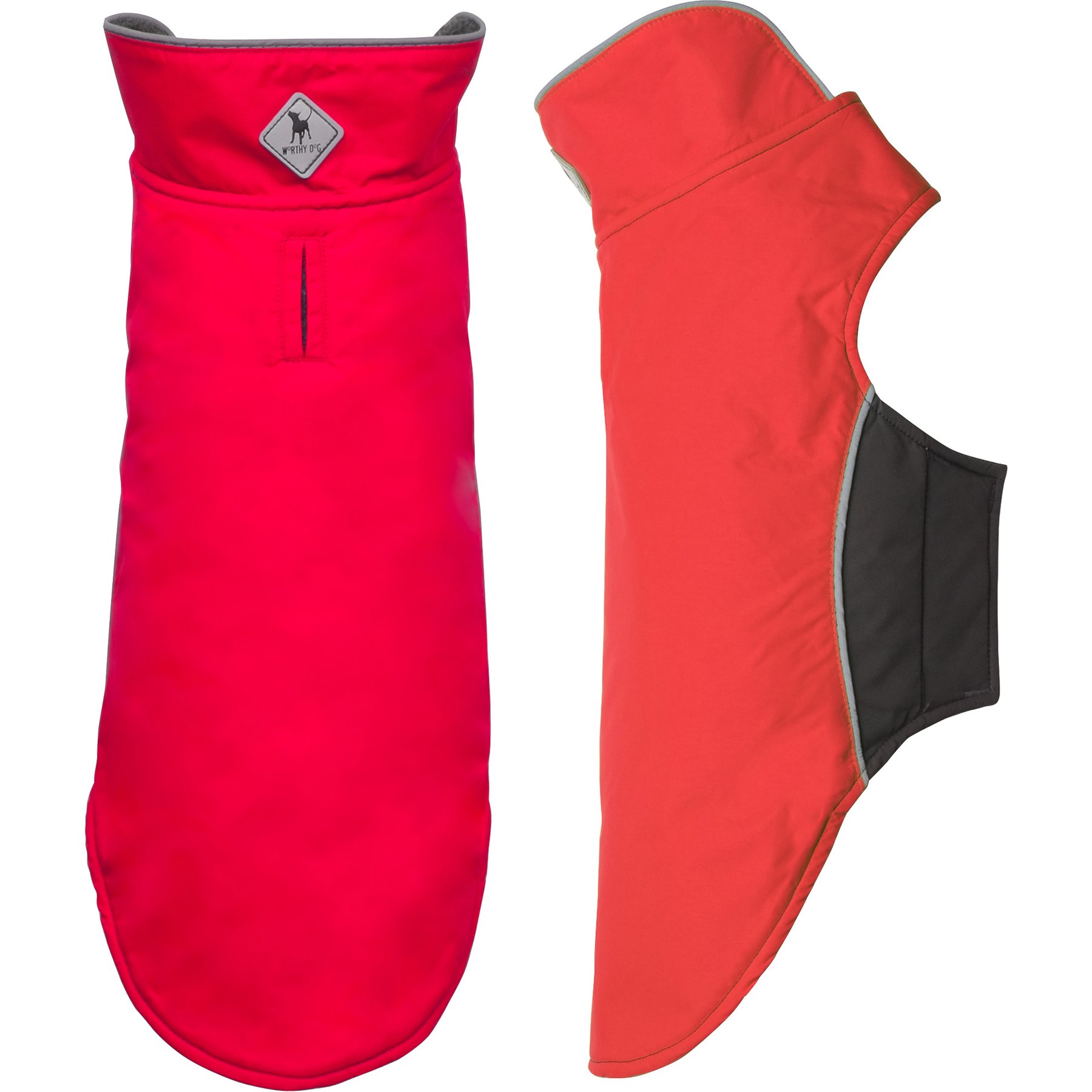 The Worthy Dog Apex Jacket Dog Coat, Red, 8-in